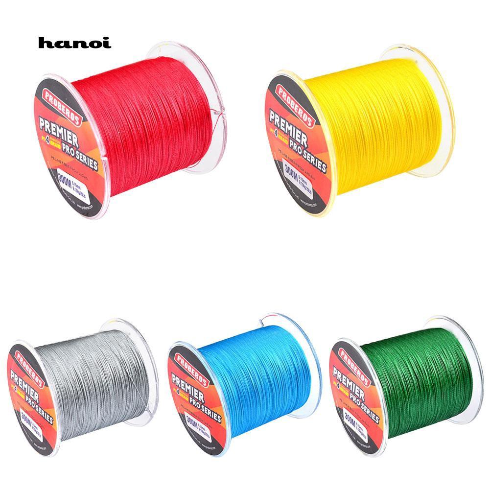 Cuộn dây câu cá PE dài 300M siêu bền tải trọng 6LB-100LB