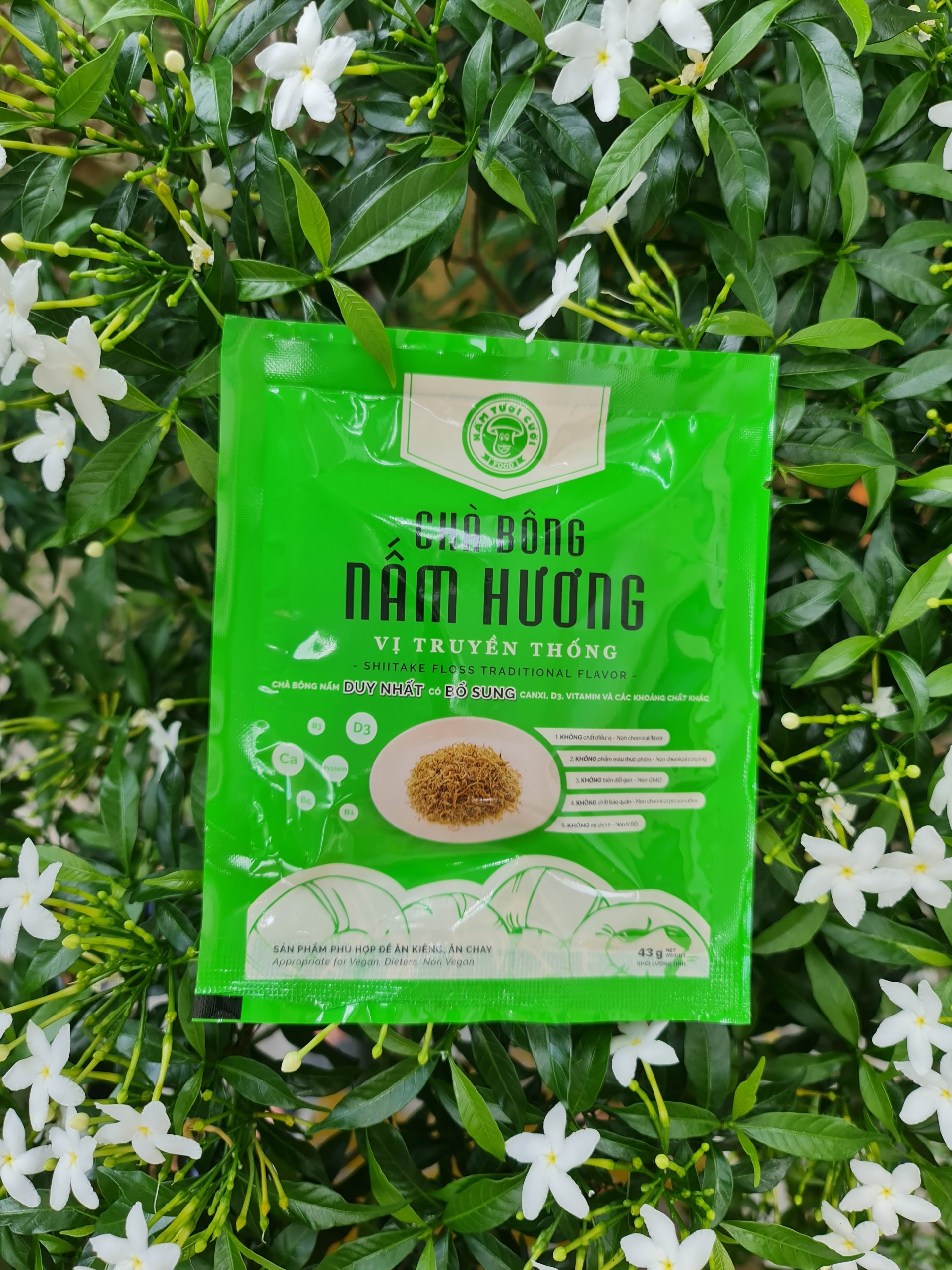 Chà Bông Nấm Chay Vị Truyền Thống 43gr Nấm Tươi Cười