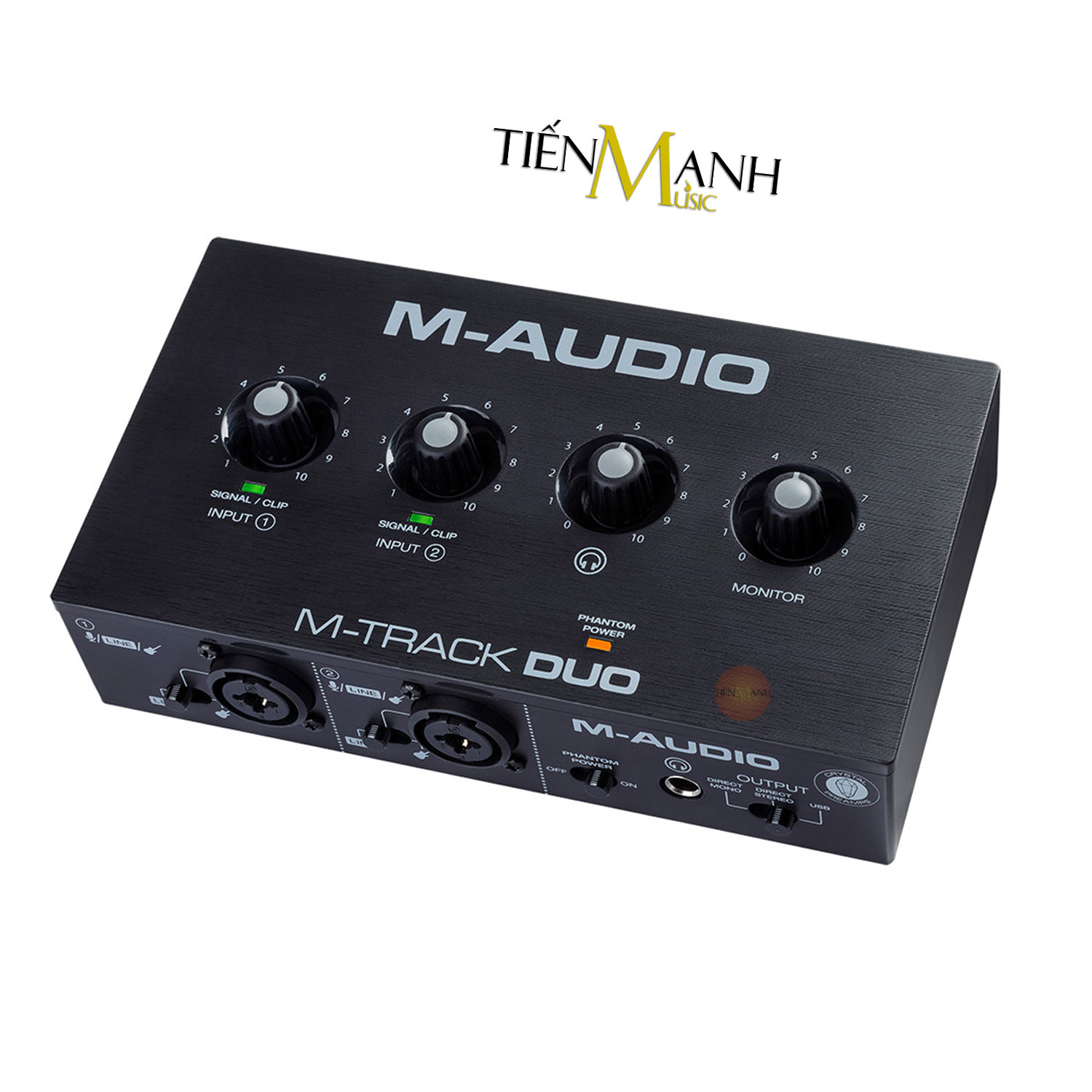 Soundcard M-Audio M-Track Duo - Bộ Thu Âm Thanh Và Livestream MAudio MTrack Audio Interface Sound Card M Track Hàng Chính Hãng - Kèm Móng Gẩy DreamMaker