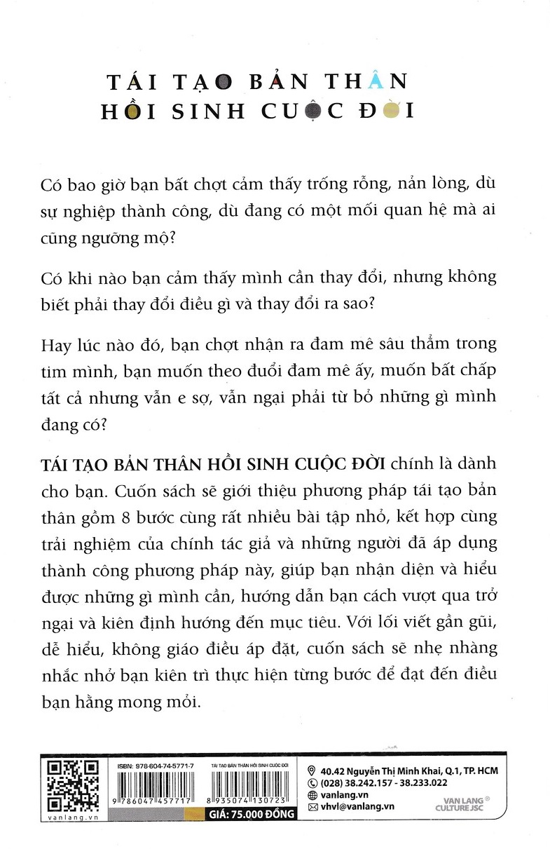 TÁI TẠO BẢN THÂN HỒI SINH CUỘC ĐỜI - HÀNH TRÌNH VƯƠN ĐẾN ĐỈNH CAO THÀNH CÔNG - VL