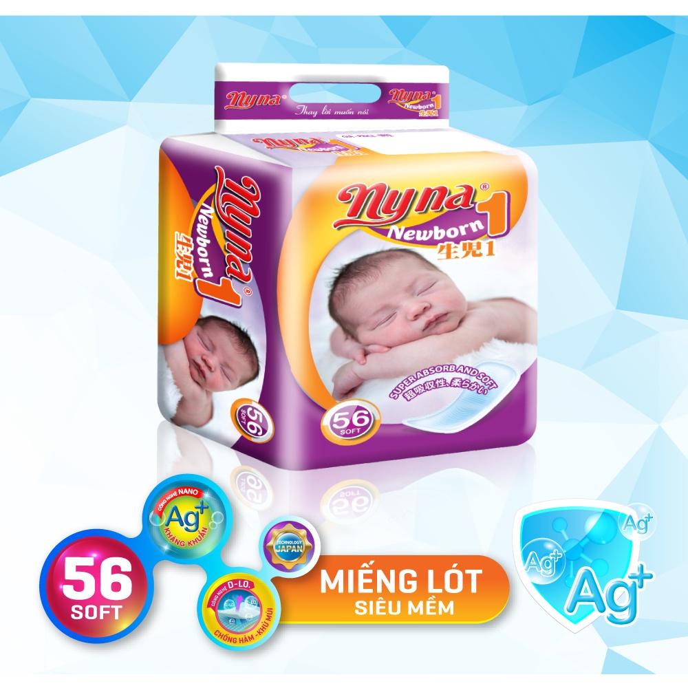 Miếng Lót Sơ Sinh 1 (Newborn1) 88 Miếng Nyna Cho Bé Đến Dưới 5kg, Siêu Mềm, Siêu Thấm