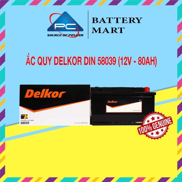 Ắc Quy Delkor DIN 58039 (12V - 80Ah)