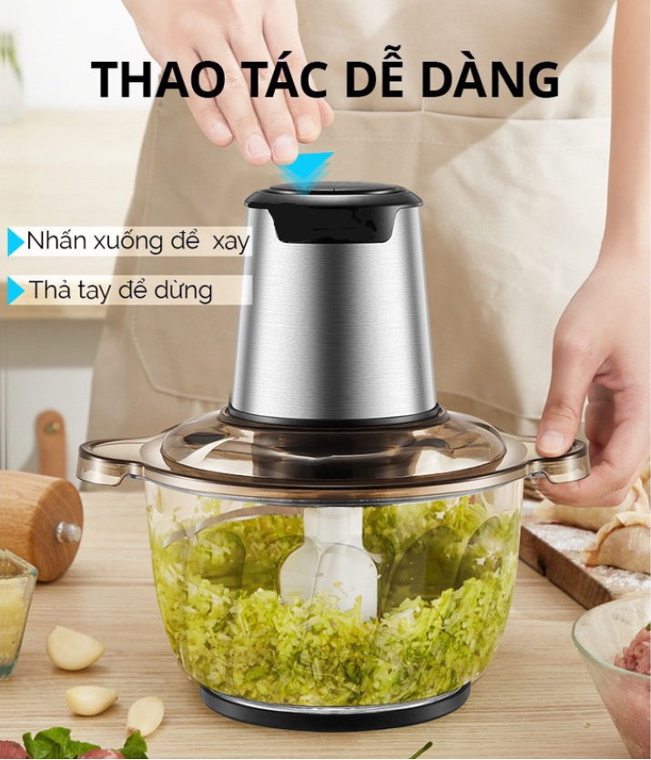 MÁY XAY THỊT KV-7014K - CỐI THỦY TINH, DUNG TÍCH 2L