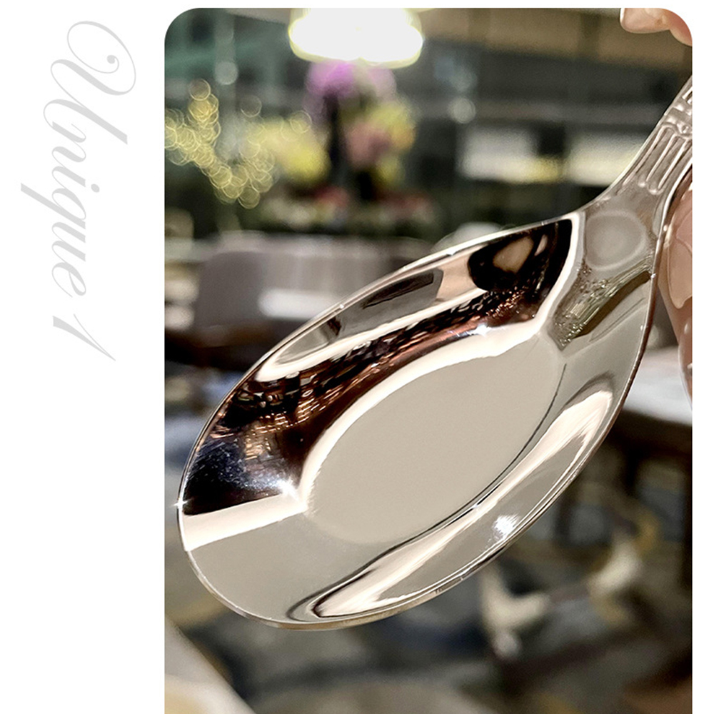 Combo 2 muỗng thìa Inox 304 siêu dày phù hợp ăn cơm, súp, phở các món tráng miệng thiết kế sang trọng phong cách châu âu