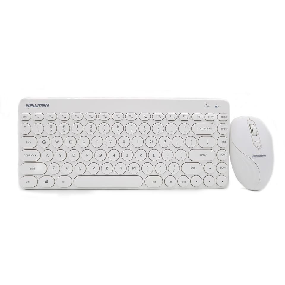 Combo phím và chuột không dây siêu đáng yêu NEWMEN K928 White _ Hàng chính hãng