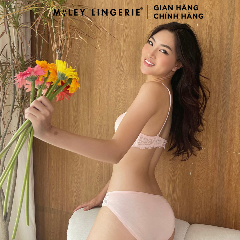 Bộ Áo và Quần Lót Nữ Phối Ren Fetching Dream Màu Hồng Miley Lingerie - BRL002-FCM04