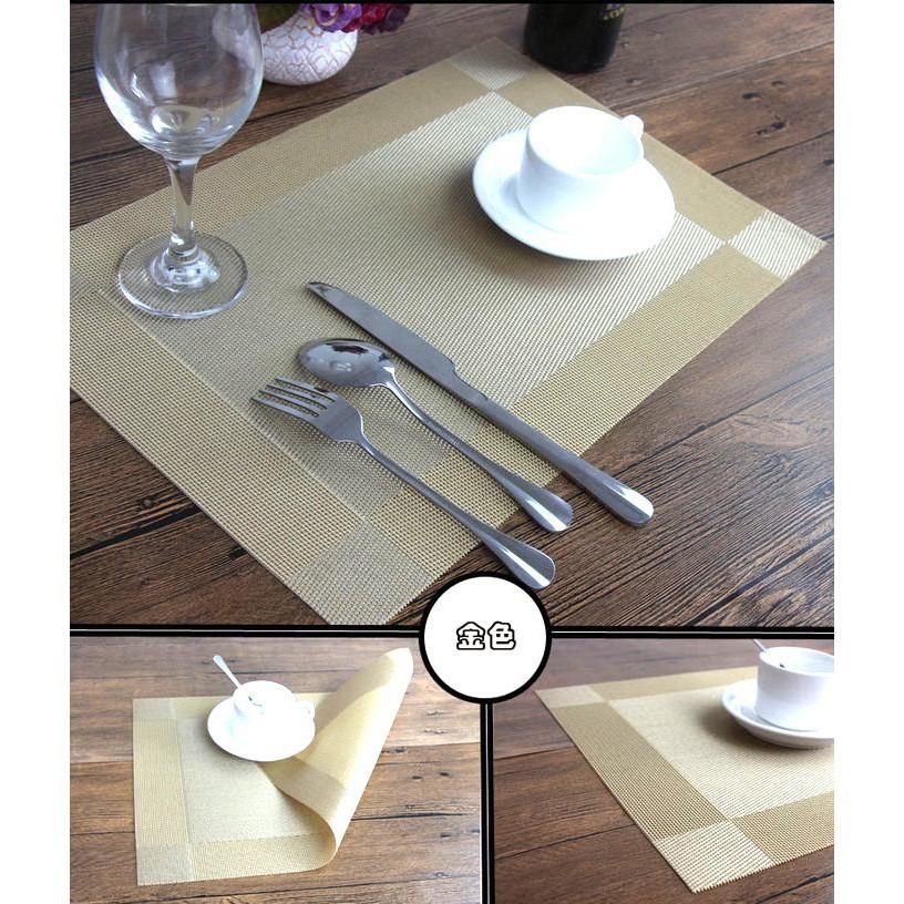Bộ 4 Tấm lót bàn ăn PVD Polyester cao cấp sang trọng European Style 45x30cm Màu Xám