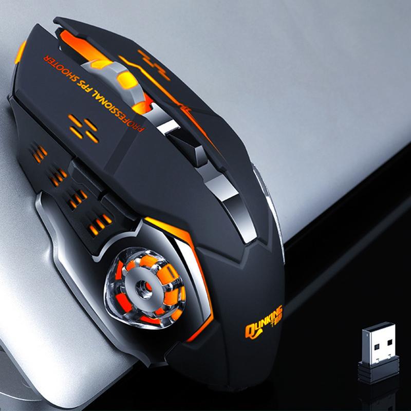 Satxtrem Chuột Chơi Game 3200DPI Bluetooth Không Dây Sạc USB LED RGB Cơ Khí Máy Tính Xách Tay, Máy Tính Để Bàn Máy Tính