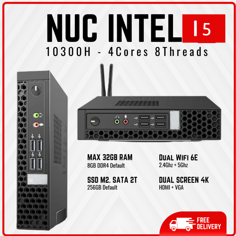 Máy tính để bàn – PC Gaming – NUC Intel core i5-10500H – 6 cores 12 threads – 4.5Ghz (Hàng chính hãng)