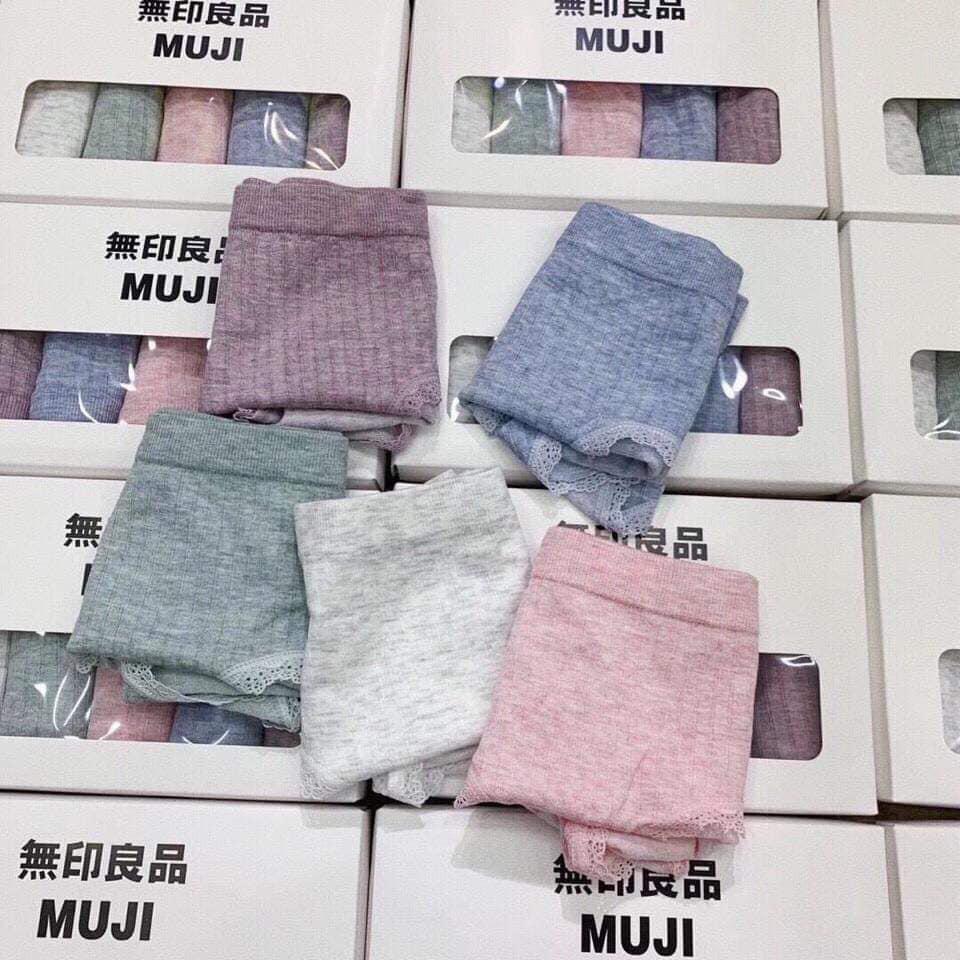 HỘP 5 QUẦN CHIP NỮ COTTON MUJI XUẤT NHẬT .