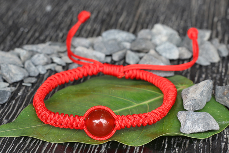 Vòng Tay Kết Dây Hạt Mã Não Đỏ Ngọc Quý Gemstones GA12