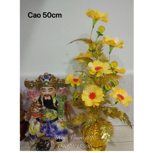Chậu hoa để Hoa Vàng bàn thờ cao 50cm ngang 20cm