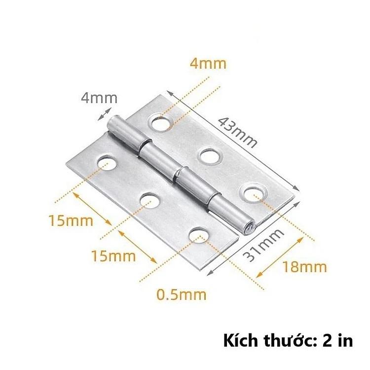 Là dòng sản phẩm cao cấp. Bản lề lá inox được sản xuất bằng vật liệu INOX chính xác trên các thiết bị chuyên dùng hiện