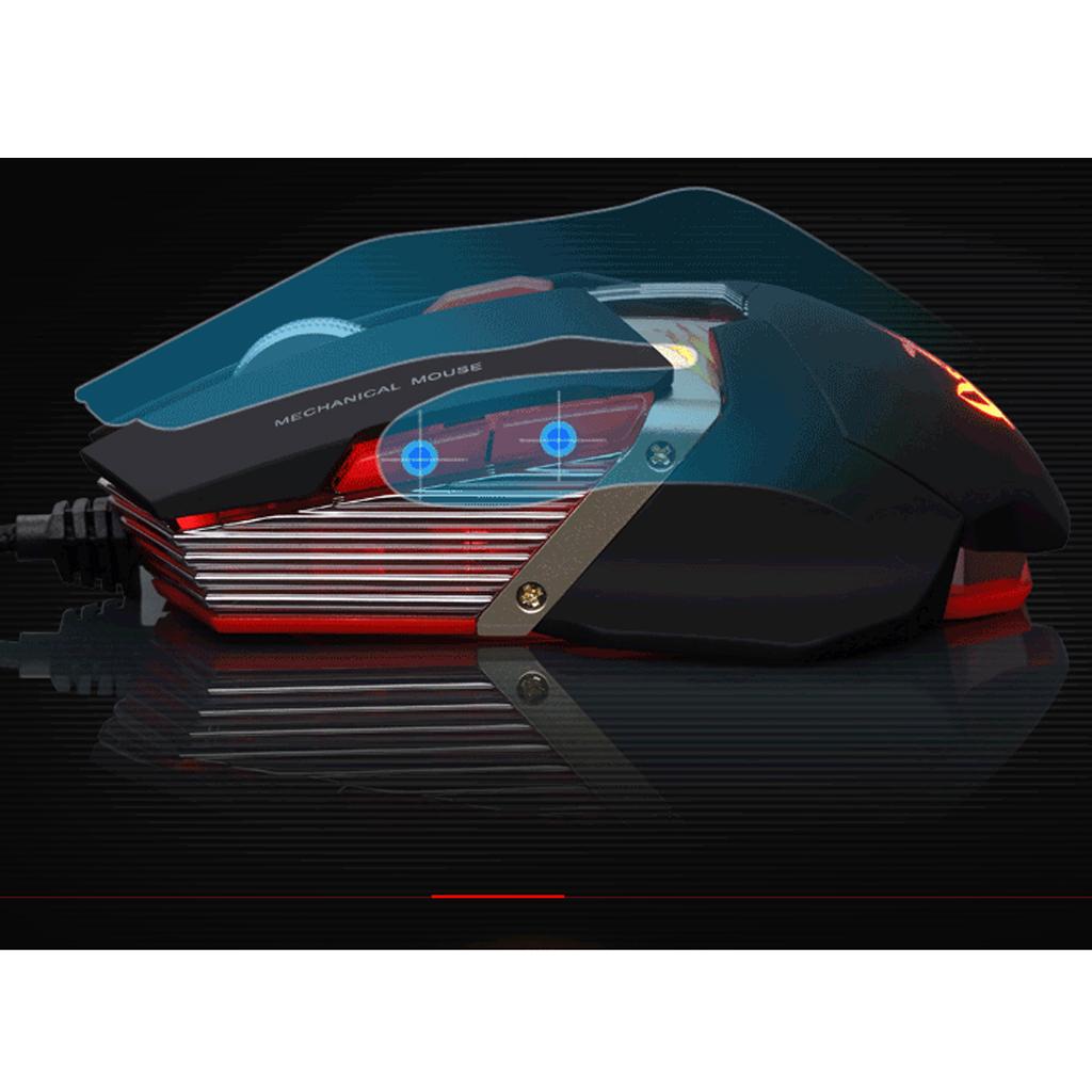 Ergonomic Optical Gaming Mouse 4000 DPI, Cable Length - 1.8m