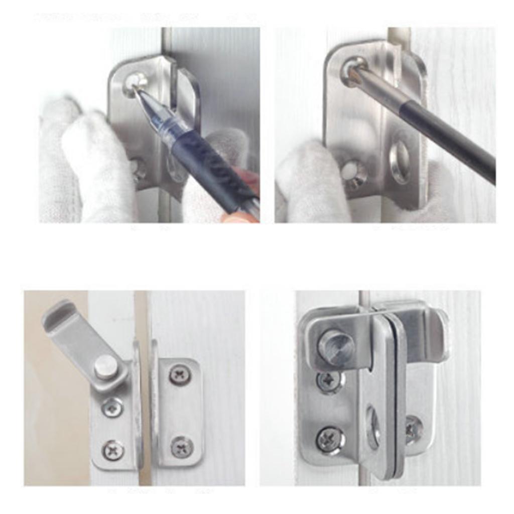 12-20pack Stainless Steel Hasp Cabinet Door Latch Security Lock Hardware Right
