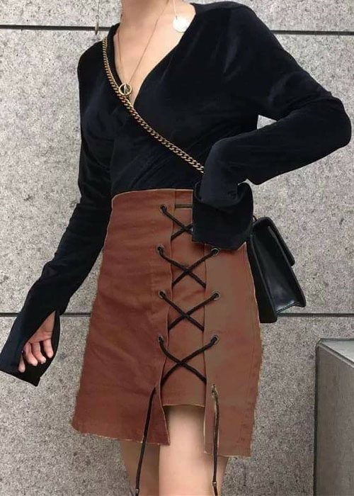 Chân váy đan chéo thời trang PT16