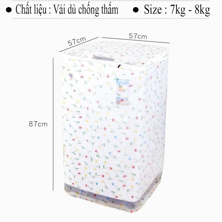 GIÁ HUỶ DIỆT - Áo Trùm Máy Giặt Cửa Trên Vải Dù Từ 7kg đến 15kg