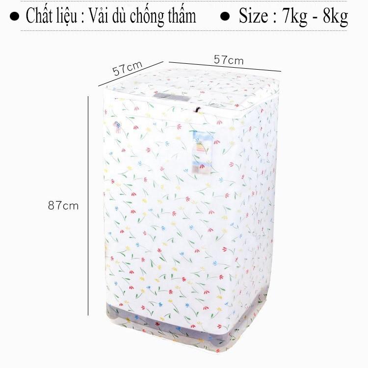 GIÁ HUỶ DIỆT  - Áo trùm máy giặt vải dù cửa trên 7-8kg