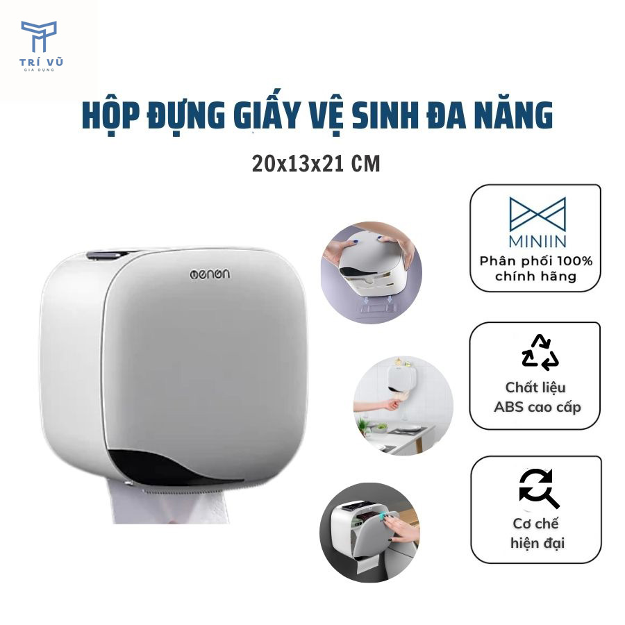 Hộp Đựng Giấy Vệ Sinh Đa Năng 2 Tầng Treo Tường Cao Cấp – Có Ngăn Kéo Và Khe Cắm Điện Thoại, Ipad – Hàng Chính Hãng Nhập Khẩu – Mẫu 02