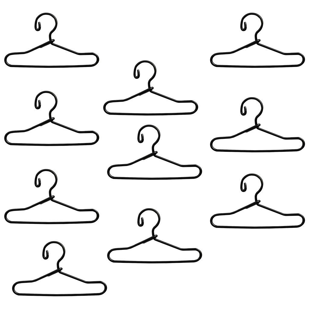 10Pcs Metal Clothes Hangers for BJD Dolls Dress Pants Gown