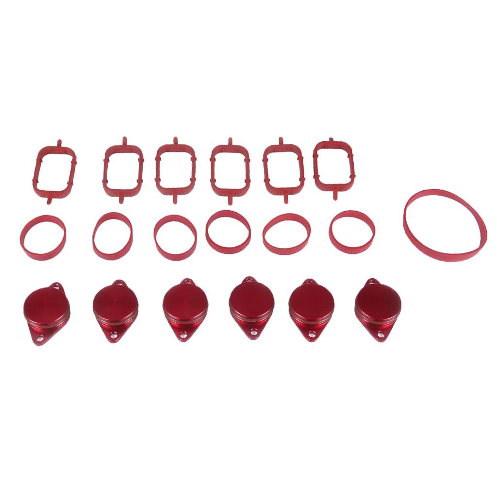 6 Pieces 33mm Diesel Swirl Flap Bungs Gaskets Kit For BMW E60/E61 E90 E91