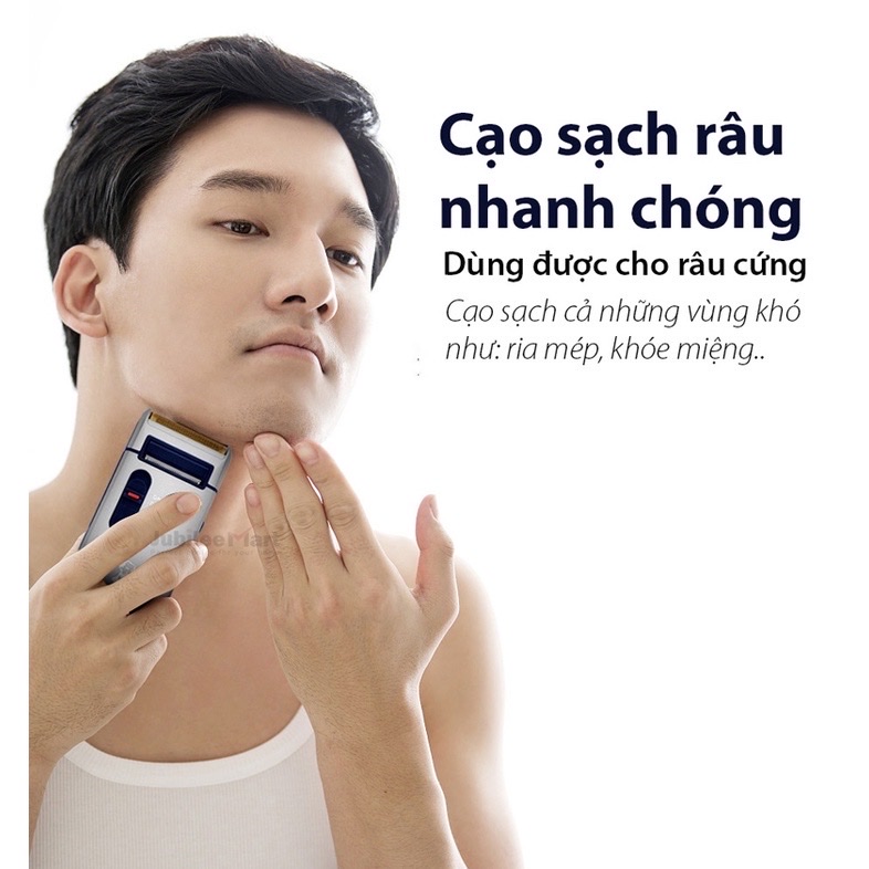 Máy cạo râu cao cấp cho nam đa năng sạc pin , lưỡi kép ,cắt tỉa , thiết kế dạng gập thu gọn , dễ dàng tháo lắp , đẳng cấp phái mạnh ,nhỏ gọn tiện lợi mang theo mọi nơi