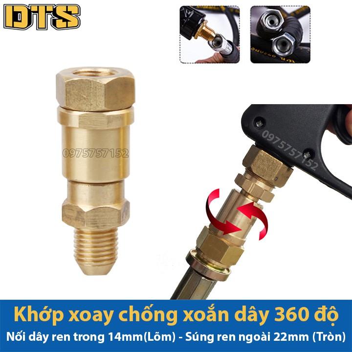 Khớp xoay chống xoắn dây phun xịt của máy rửa xe áp lực cao