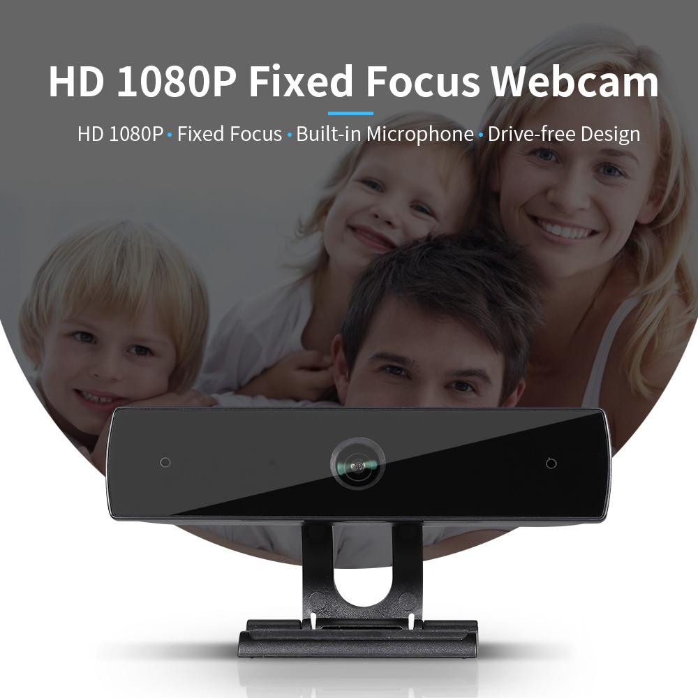 Camera hội nghị HD 1080P Góc rộng tiêu cự cố định Camera hành trình USB tích hợp micrô không có ổ đĩa cho PC
