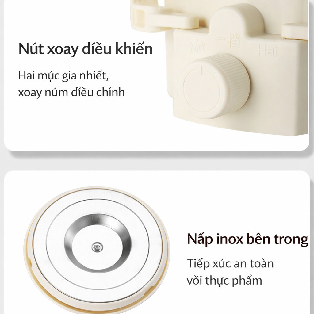 Nồi nấu điện mini đa năng Besky Kettle KN-1008 dung tích 0.8L, công suất 800W - Hàng chính hãng