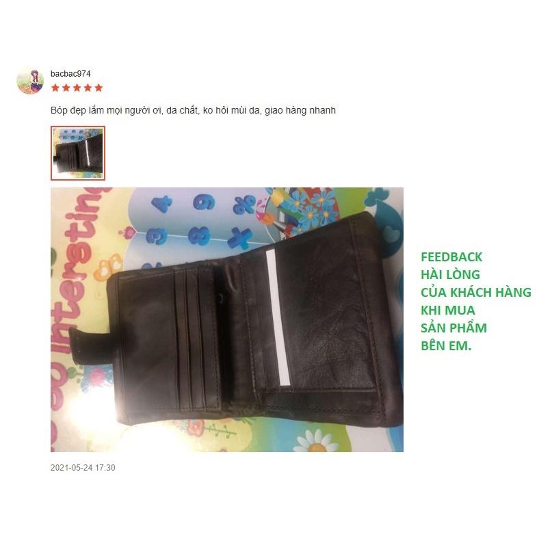 Ví Nam thời trang da bò đựng Tiền và Đựng thẻ tiện lợi kiểu ví Đứng mã VĐ01
