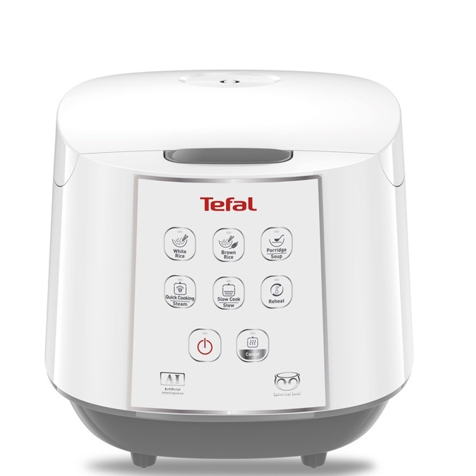 Nồi Cơm Điện Tử TEFAL 750W RK733168 1.8L Màu Trắng - Hàng Chính Hãng