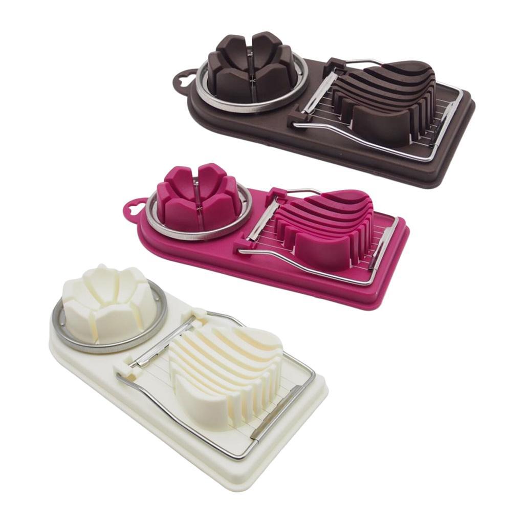Boiled Egg Slicer Chopper Cutter Salad Cooking Kitchen Tool Purple