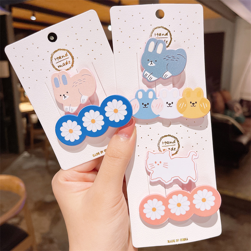 Set 2 kẹp tóc mái hoạt hình dễ thương hottrend phong cách Hàn Quốc Tatitava
