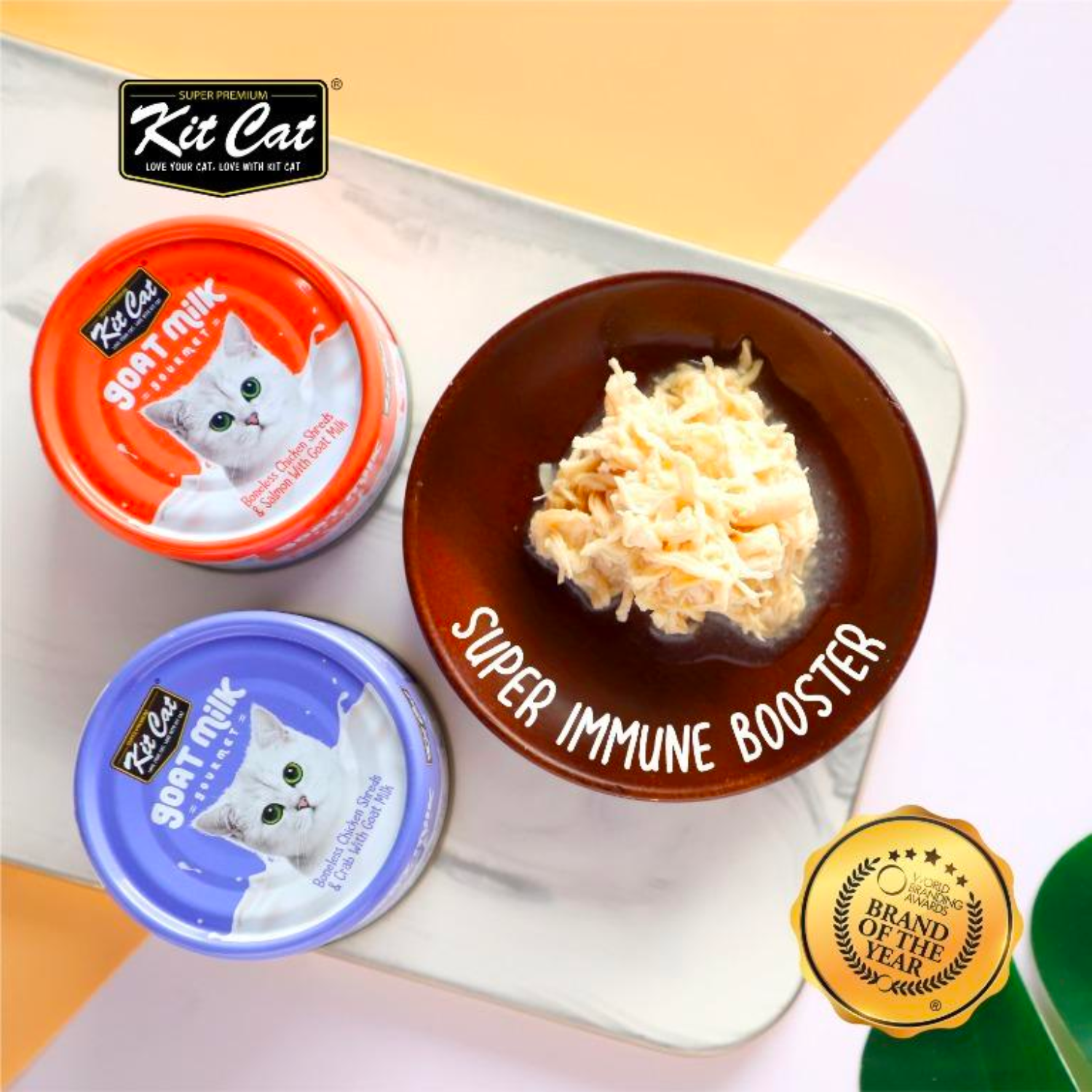 Pate Thức Ăn Ướt Dành Cho Mèo Có Chứa Sữa Dê Kit Cat Goat Milk Gourmet lon 85g