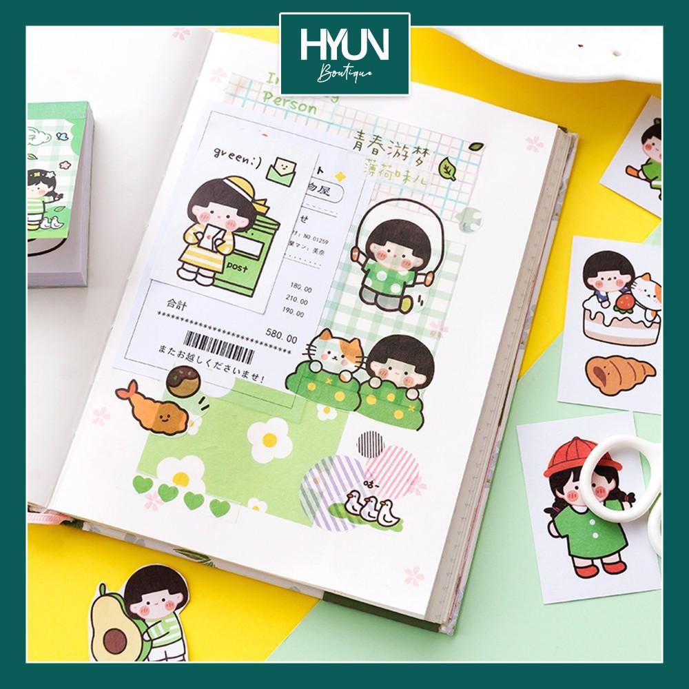 Sticker cute dán trang trí 50 tờ Small Meatball Sticker HYUN BOUTIQUE Sticker mini - Decoration Sticker - DIY 2