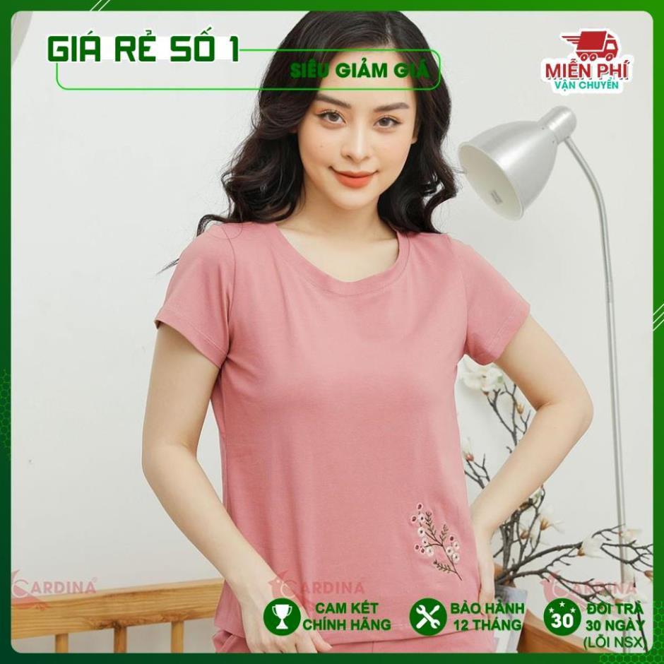 Đồ bộ đùi nữ thêu hoa chất Cotton sợi Tre Bamboo -