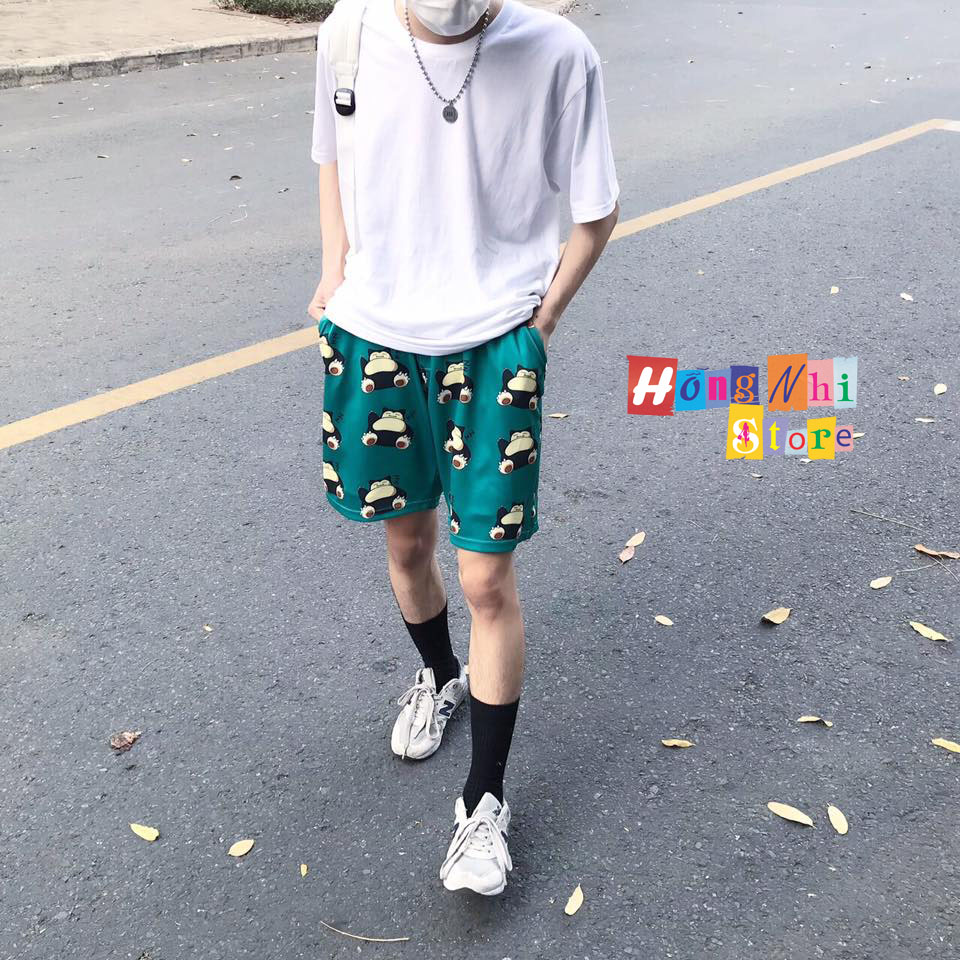 Quần Short Cartoon Unisex Hình Gấu - Quần Đùi Hoạt Hình Siêu Cute - MM
