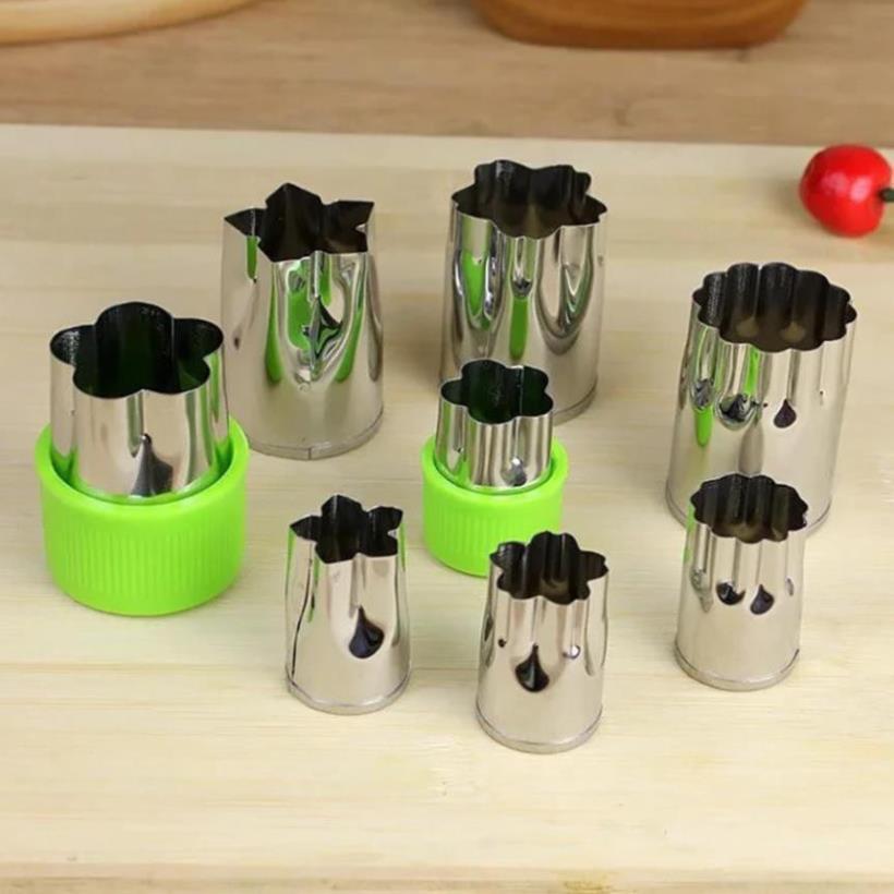 Bộ dụng cụ tỉa rau củ quả 8 món - bộ dụng cụ tỉa cà rốt..