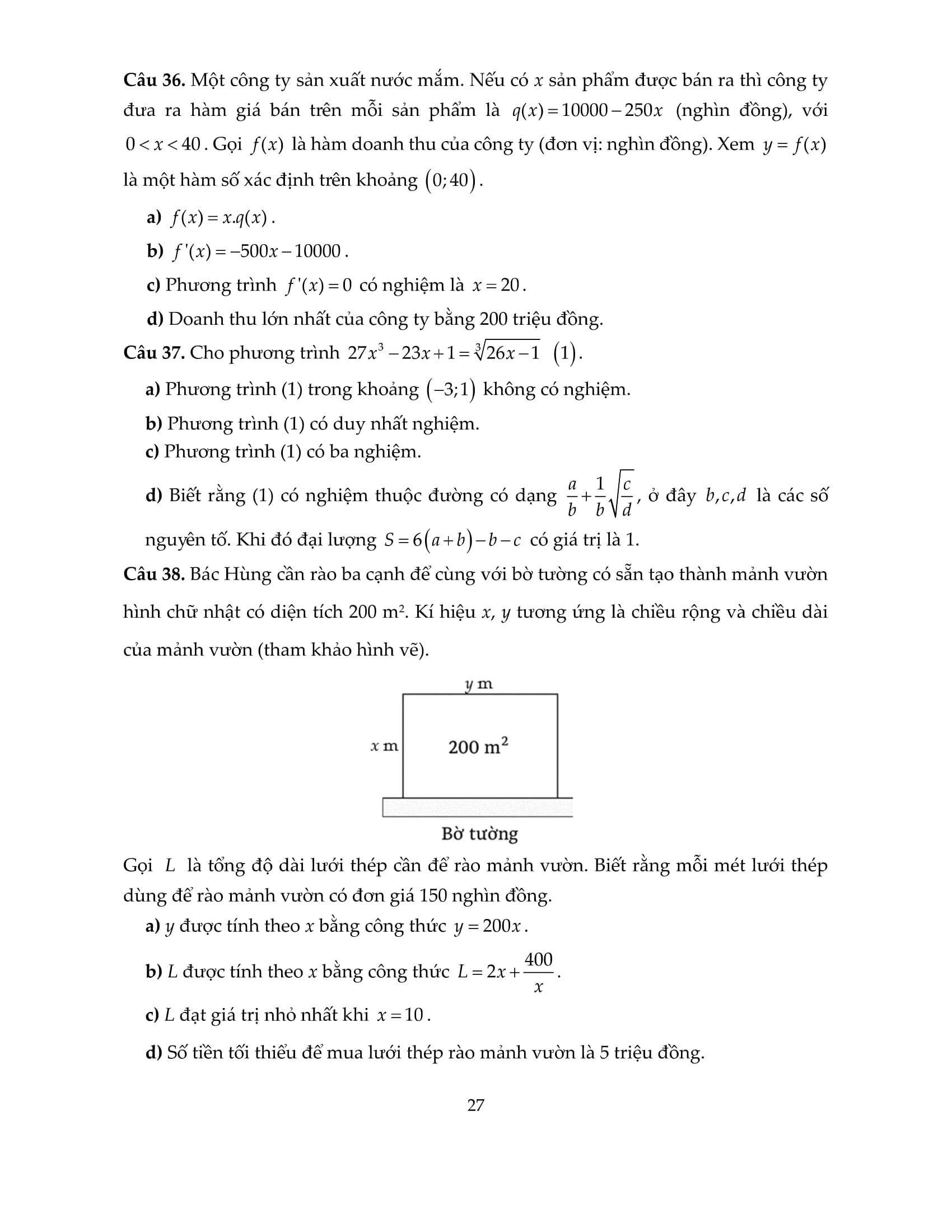 Sách - Ôn Luyện Thi Tốt Nghiệp THPT Theo Chương Trình GDPT Mới - Môn Toán