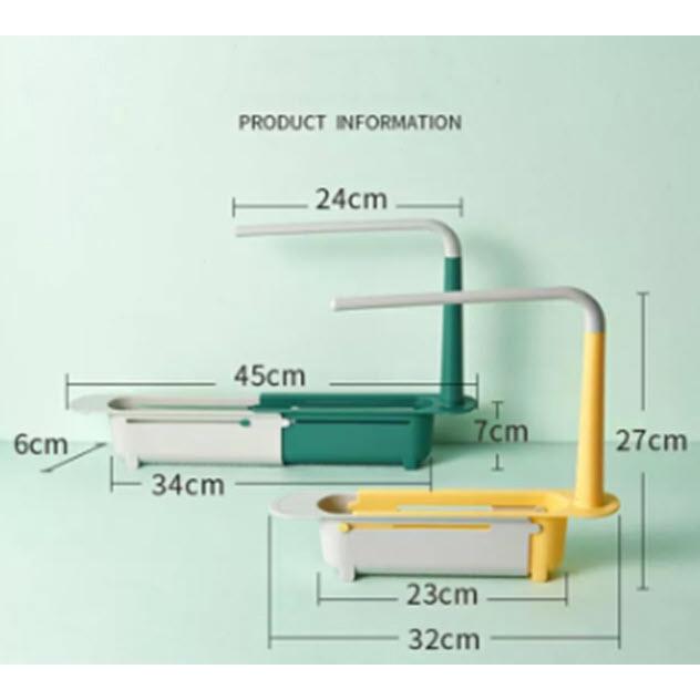 Giá để ráo nước trên chậu rửa chén nhà bếp ( để miếng rửa chén , chùi xoong nồi , treo khăn lau bếp ) tiện lợi