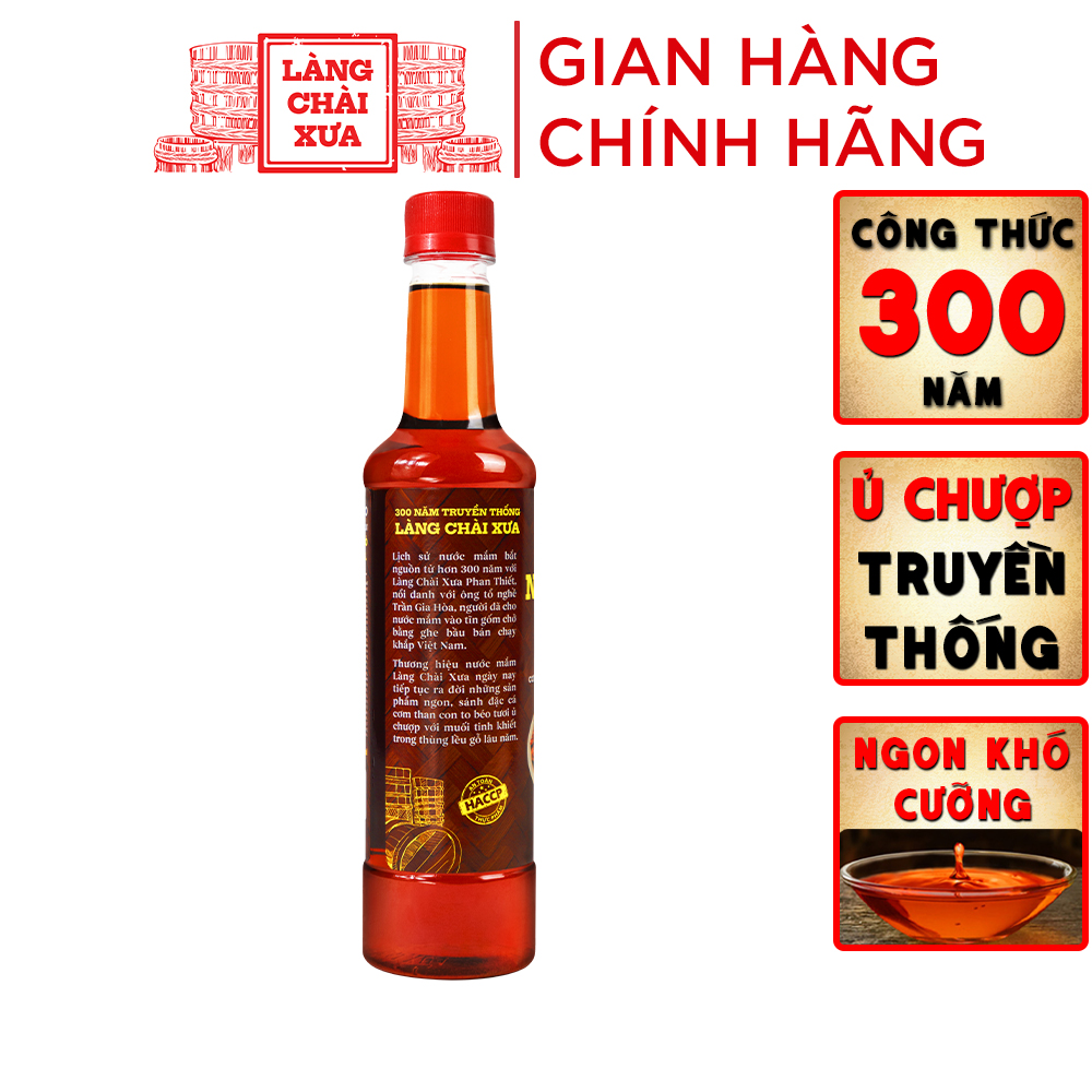 Nước mắm kẹo Làng Chài Xưa 525ml/chai chanh đường pha sẵn, dùng ngay với cơm tấm, chả giò, bún thịt nướng, chỉ cần thêm ớt 