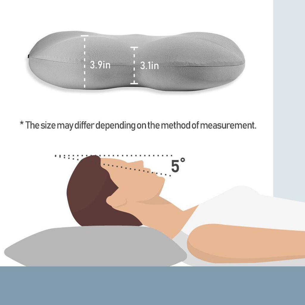 Travel Neck Pillow Headrest Support Neck Standard Firm Washable dark gray