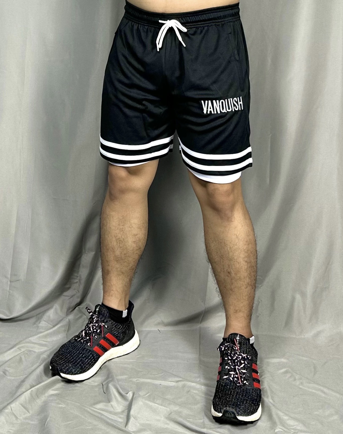 Quần 2 lớp tập gym nam DOGYMSHOP thun lỗ kim thoáng khí khi chơi thể thao QV2L2