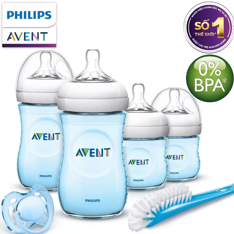 Bộ bình sữa, ty ngậm thiết kế tự nhiên Philips Avent