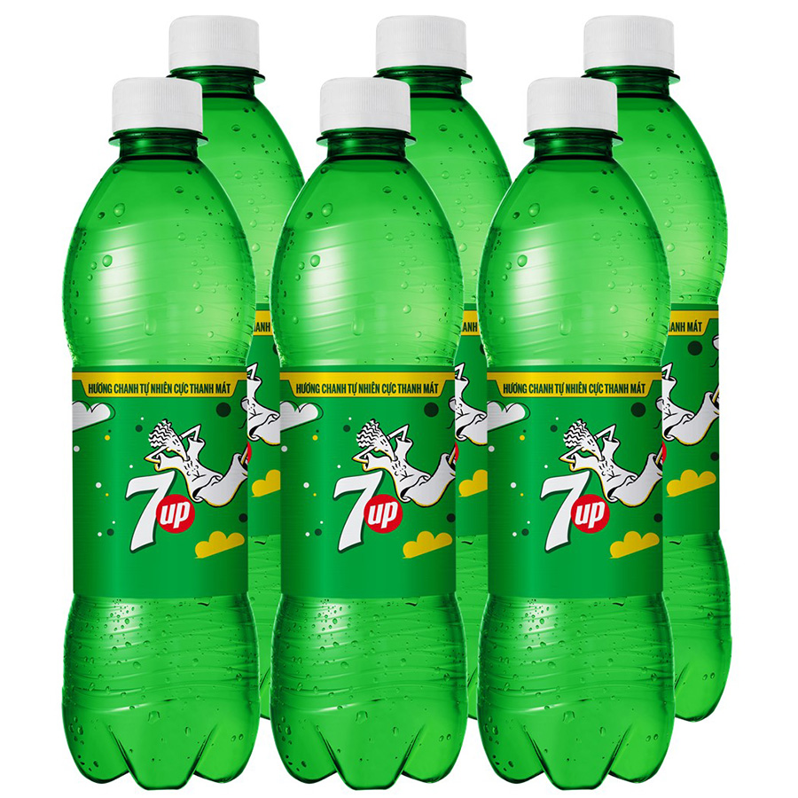 Lốc 6 Chai Nước Giải Khát 7Up (390ml/Chai)