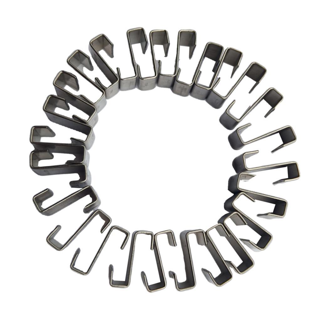 100pcs/Pack 304 Stainless Steel Greenhouse Glass Z & W Clips Mixed Pack