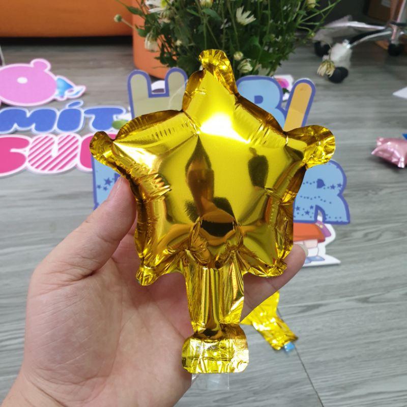 Bóng nhôm hình tim- sao nhí 5 inch trang trí đám cưới, sinh nhật, thôi nôi, đầy tháng
