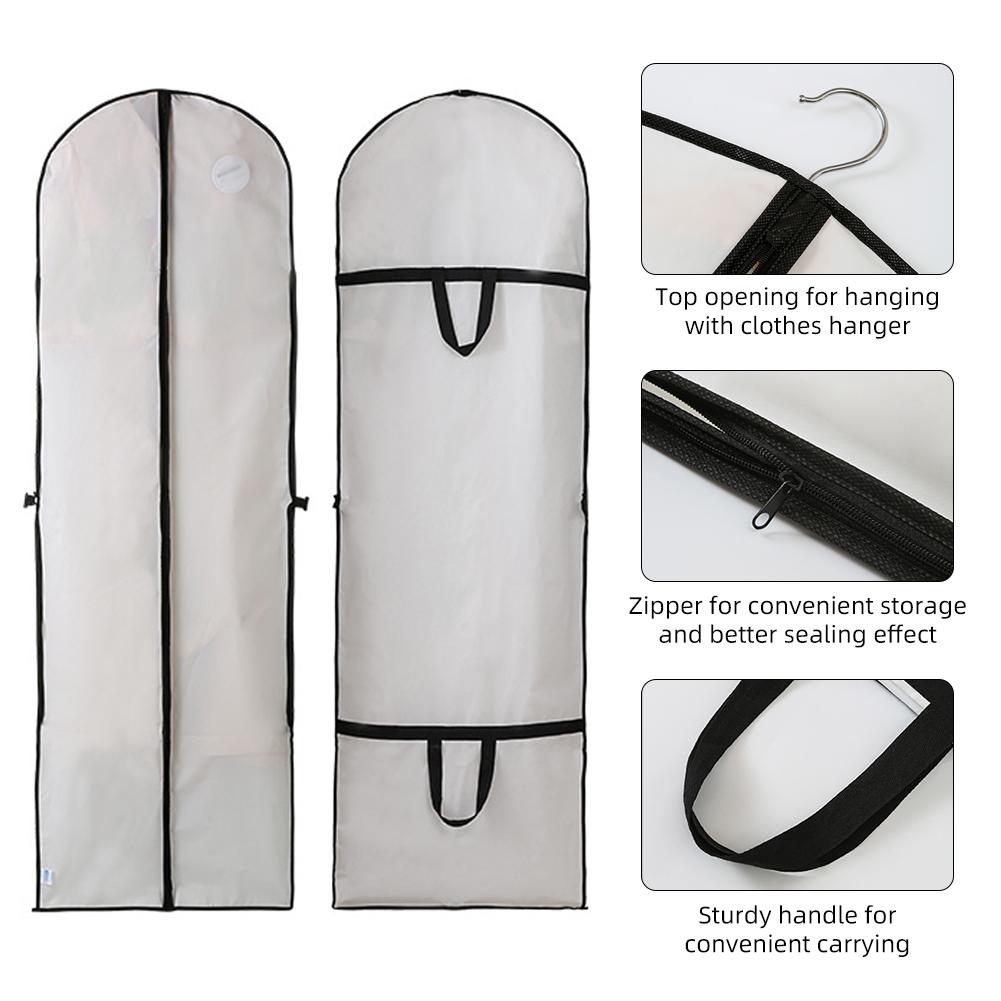 Wedding Gown Cover Dress Garment Clothes Storage Bag Foldable Dampproof Dustproof Washable Wedding Dress Long Dress Bag