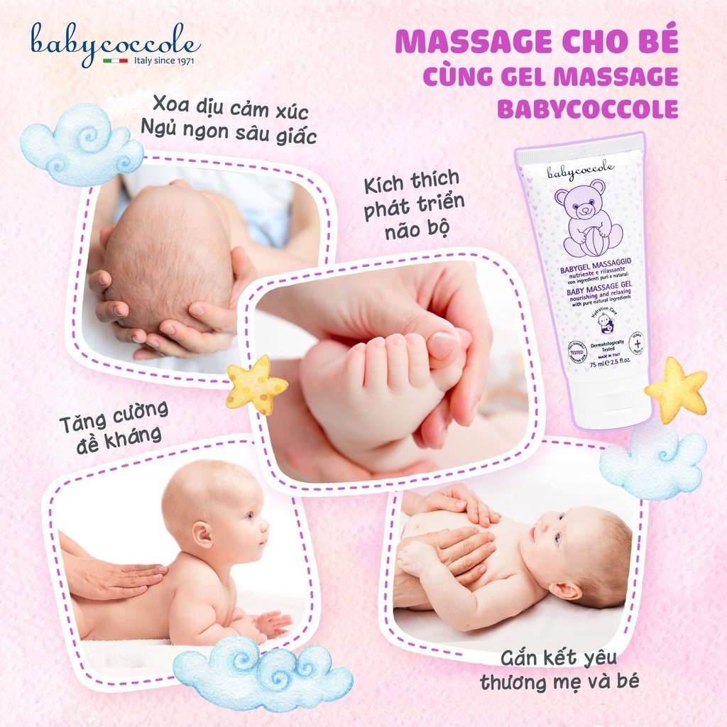 Gel massage cho bé Babycoccole 0M+ chiết xuất hạnh nhân 75ml