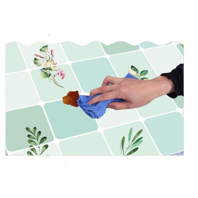 Decal dán bếp tráng nhôm cách nhiệt - Cỏ lá xanh